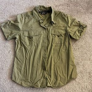 Womens green Harley Davidson utility shirt